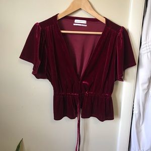 Urban Outfitters Velvet Blouse